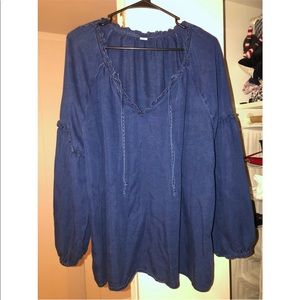 Old Navy XL lyocell blouse (denim)